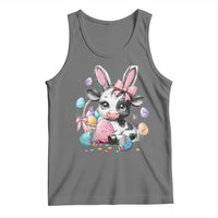 Easter Day Cow Tank Top Cute Cow Bunny Heifer - Wonder Print Shop