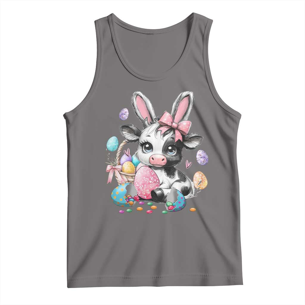 Easter Day Cow Tank Top Cute Cow Bunny Heifer - Wonder Print Shop