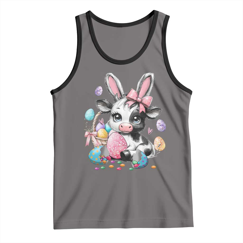 Easter Day Cow Tank Top Cute Cow Bunny Heifer - Wonder Print Shop