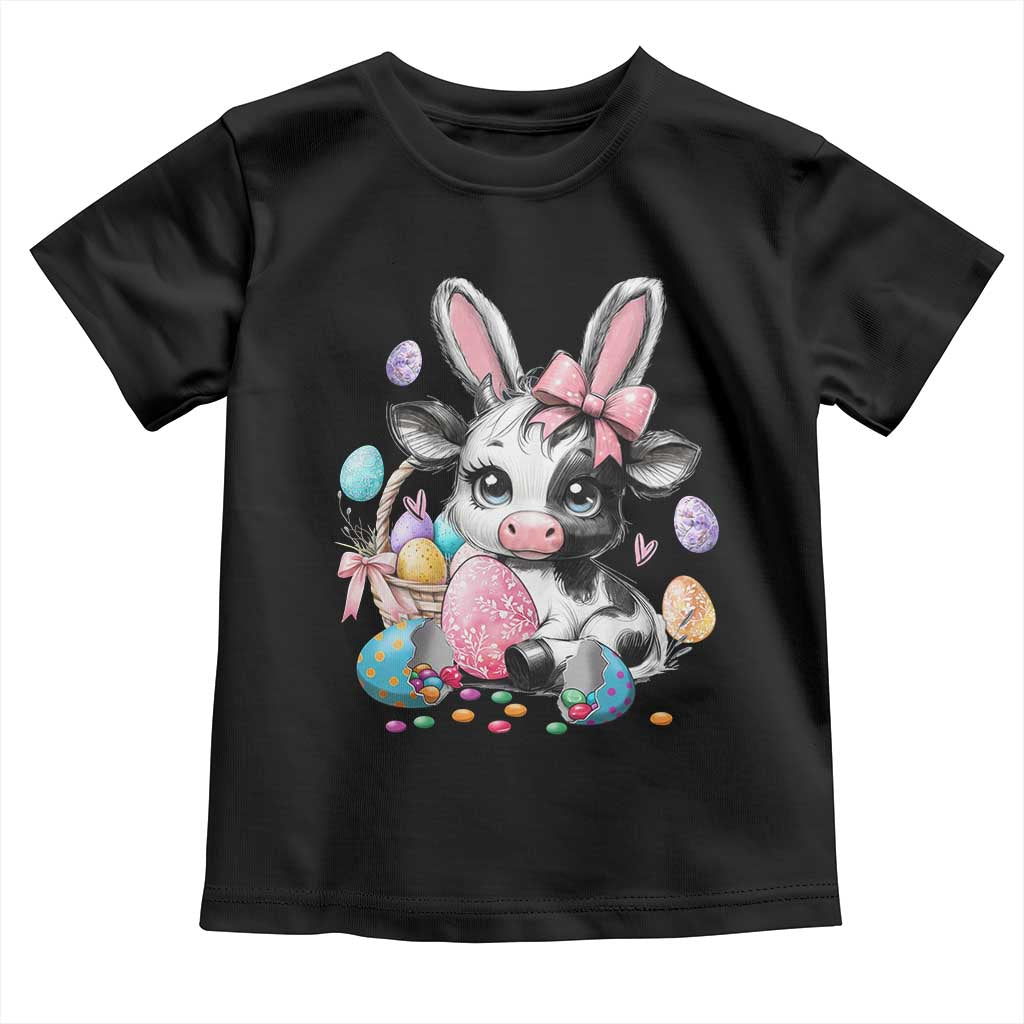 Easter Day Cow Toddler T Shirt Cute Cow Bunny Heifer - Wonder Print Shop