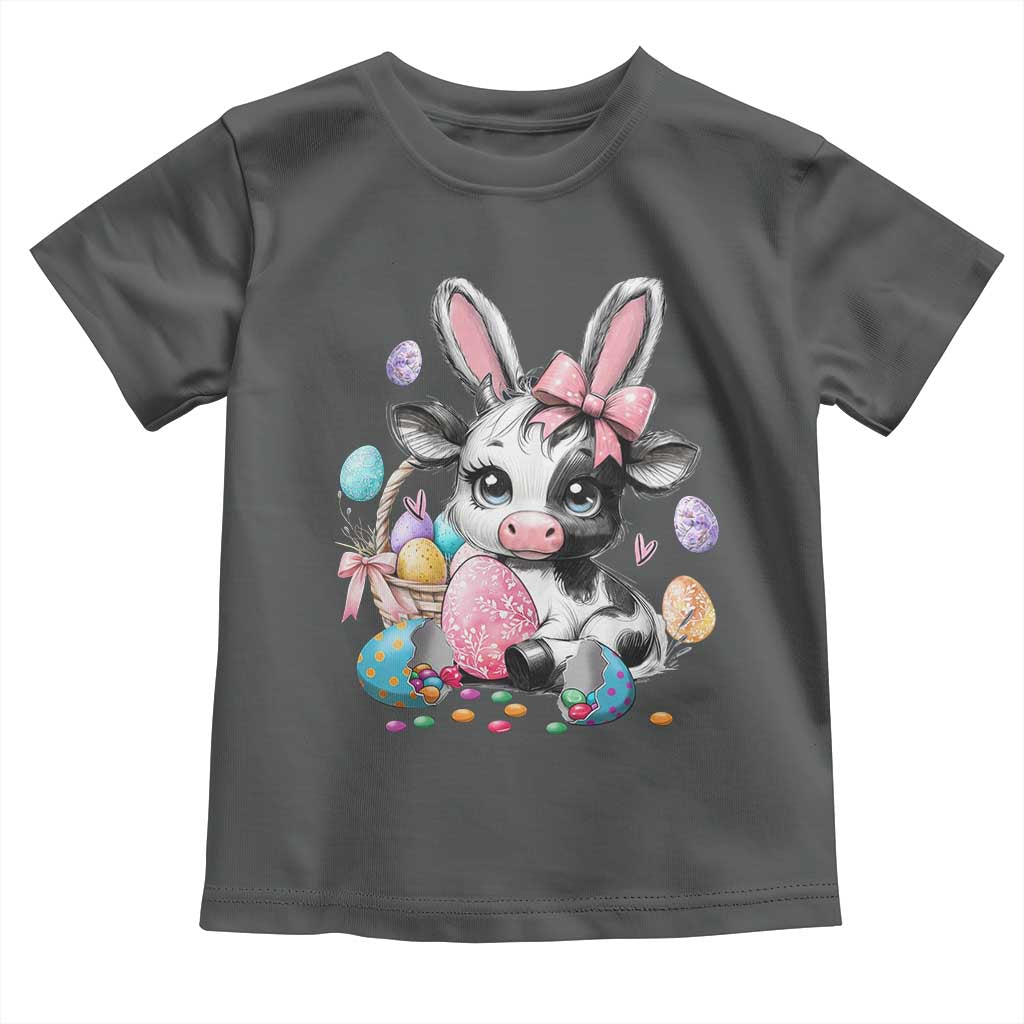 Easter Day Cow Toddler T Shirt Cute Cow Bunny Heifer - Wonder Print Shop