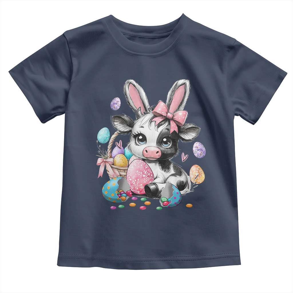 Easter Day Cow Toddler T Shirt Cute Cow Bunny Heifer - Wonder Print Shop