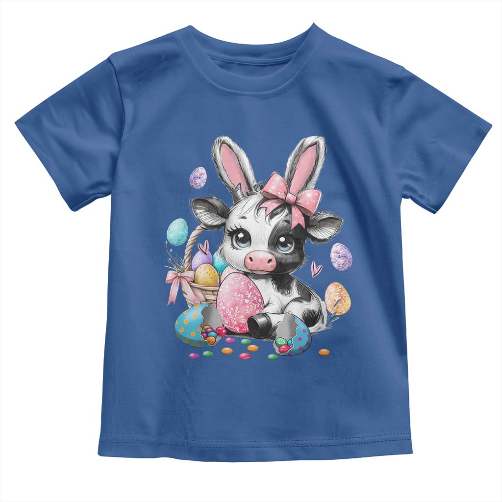 Easter Day Cow Toddler T Shirt Cute Cow Bunny Heifer - Wonder Print Shop
