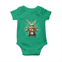 Biker Bunny Baby Onesie Retro Easter Day Rabbit Ride Motorcycles Motorbike - Wonder Print Shop