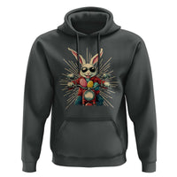 Biker Bunny Hoodie Retro Easter Day Rabbit Ride Motorcycles Motorbike - Wonder Print Shop