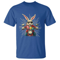 Biker Bunny T Shirt Retro Easter Day Rabbit Ride Motorcycles Motorbike - Wonder Print Shop