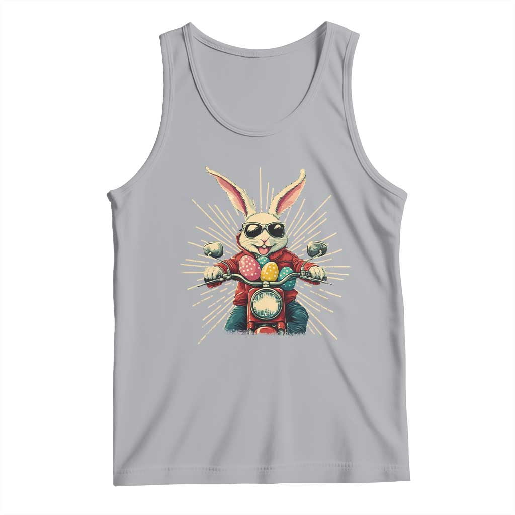 Biker Bunny Tank Top Retro Easter Day Rabbit Ride Motorcycles Motorbike - Wonder Print Shop