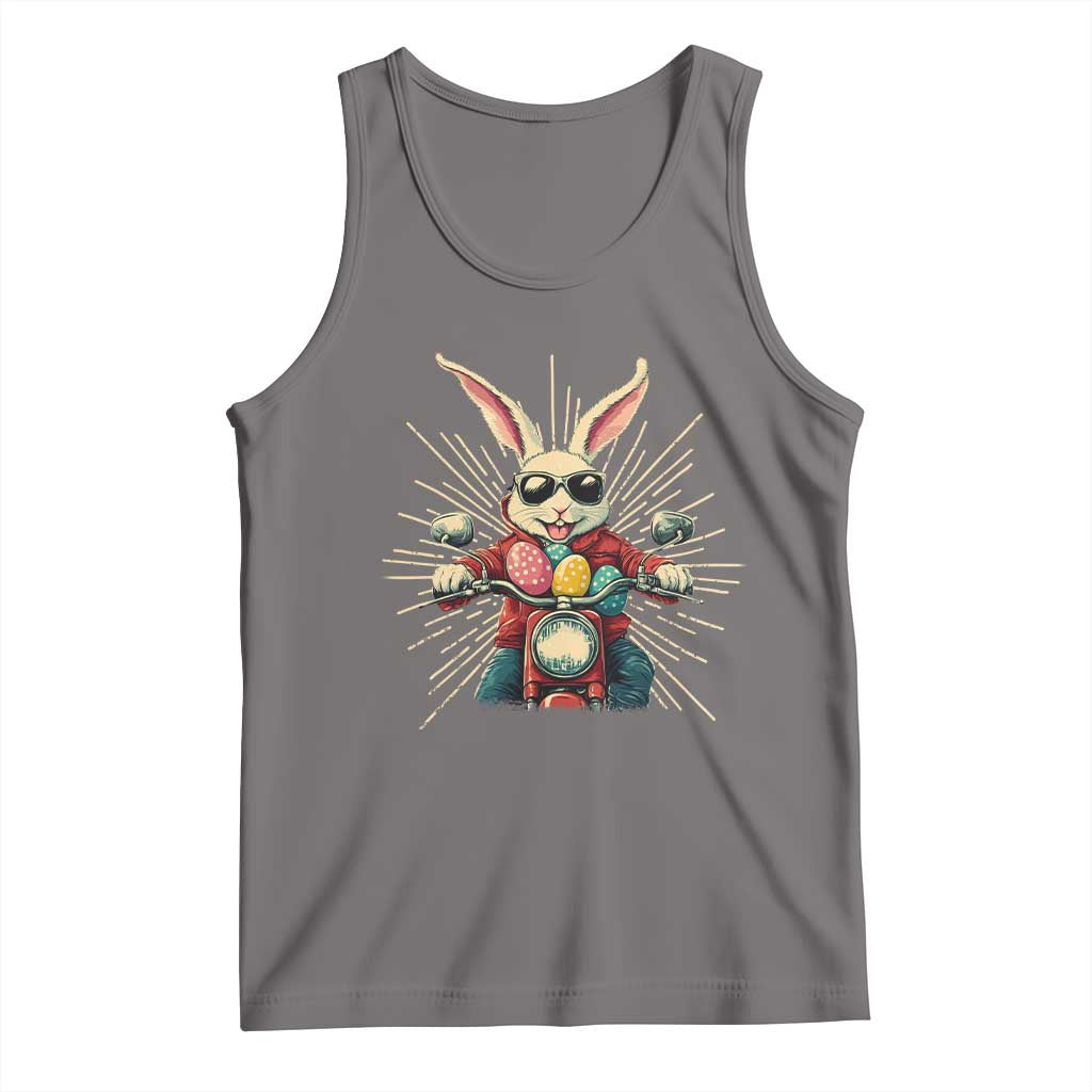 Biker Bunny Tank Top Retro Easter Day Rabbit Ride Motorcycles Motorbike - Wonder Print Shop