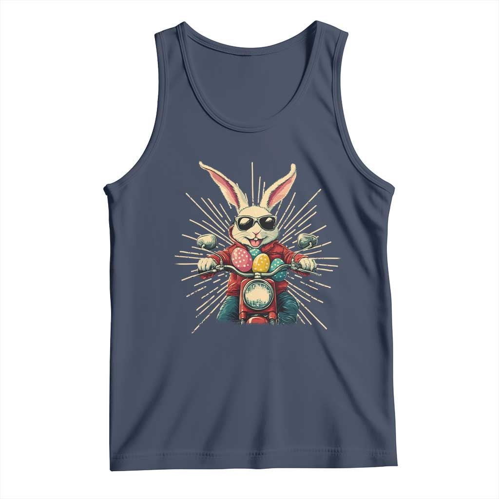 Biker Bunny Tank Top Retro Easter Day Rabbit Ride Motorcycles Motorbike - Wonder Print Shop