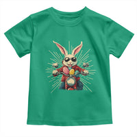 Biker Bunny Toddler T Shirt Retro Easter Day Rabbit Ride Motorcycles Motorbike - Wonder Print Shop