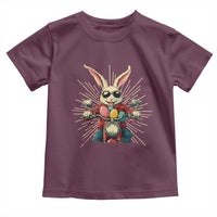 Biker Bunny Toddler T Shirt Retro Easter Day Rabbit Ride Motorcycles Motorbike - Wonder Print Shop