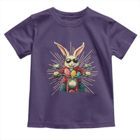 Biker Bunny Toddler T Shirt Retro Easter Day Rabbit Ride Motorcycles Motorbike - Wonder Print Shop