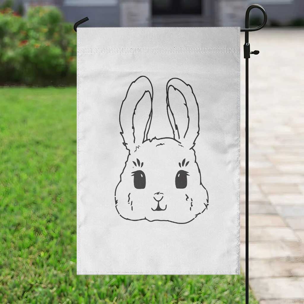 Cute Bunny Garden Flag Kawaii Rabbit Happy Easter Day - Wonder Print Shop
