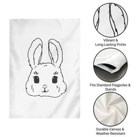 Cute Bunny Garden Flag Kawaii Rabbit Happy Easter Day - Wonder Print Shop