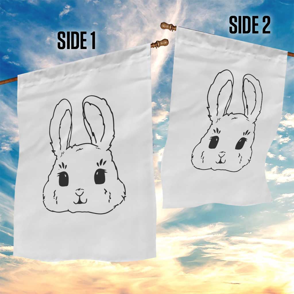 Cute Bunny Garden Flag Kawaii Rabbit Happy Easter Day - Wonder Print Shop
