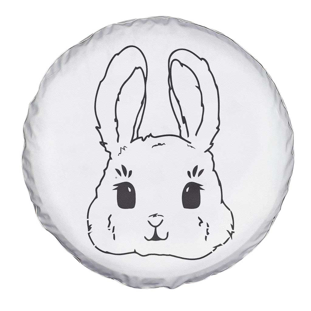 Cute Bunny Spare Tire Cover Kawaii Rabbit Happy Easter Day - Wonder Print Shop