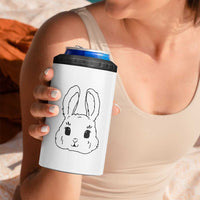Cute Bunny 4 in 1 Can Cooler Tumbler Kawaii Rabbit Happy Easter Day - Wonder Print Shop