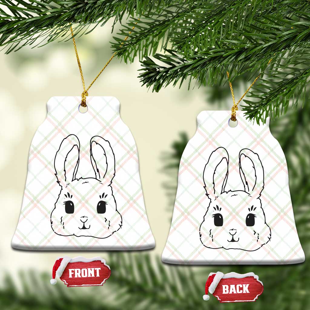 Cute Bunny Ceramic Ornament Kawaii Rabbit Happy Easter Day - Wonder Print Shop