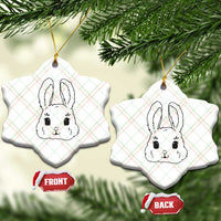 Cute Bunny Ceramic Ornament Kawaii Rabbit Happy Easter Day - Wonder Print Shop