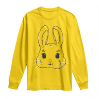 Cute Bunny Long Sleeve Shirt Kawaii Rabbit Happy Easter Day - Wonder Print Shop