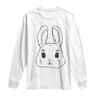 Cute Bunny Long Sleeve Shirt Kawaii Rabbit Happy Easter Day - Wonder Print Shop