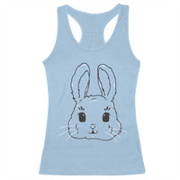 Cute Bunny Racerback Tank Top Kawaii Rabbit Happy Easter Day - Wonder Print Shop