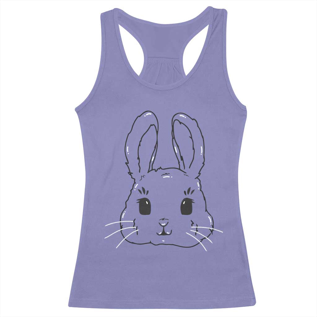 Cute Bunny Racerback Tank Top Kawaii Rabbit Happy Easter Day - Wonder Print Shop