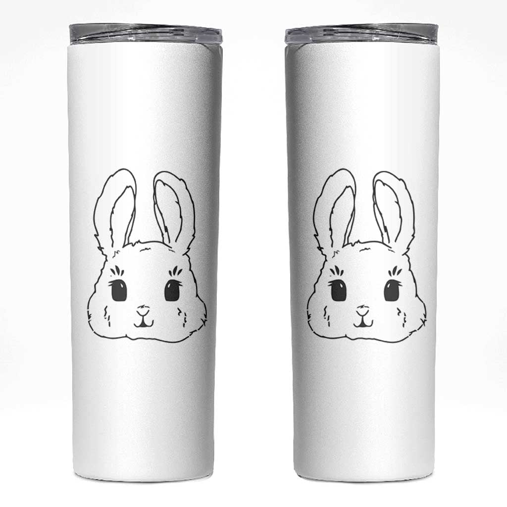 Cute Bunny Skinny Tumbler Kawaii Rabbit Happy Easter Day - Wonder Print Shop