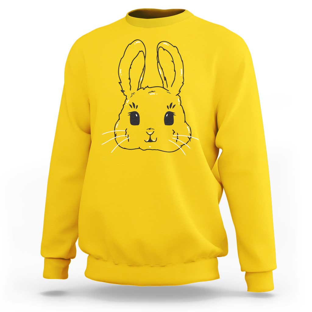 Cute Bunny Sweatshirt Kawaii Rabbit Happy Easter Day - Wonder Print Shop