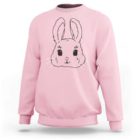 Cute Bunny Sweatshirt Kawaii Rabbit Happy Easter Day - Wonder Print Shop