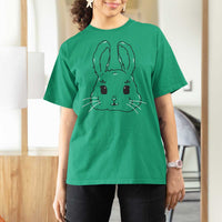 Cute Bunny T Shirt For Women Kawaii Rabbit Happy Easter Day - Wonder Print Shop