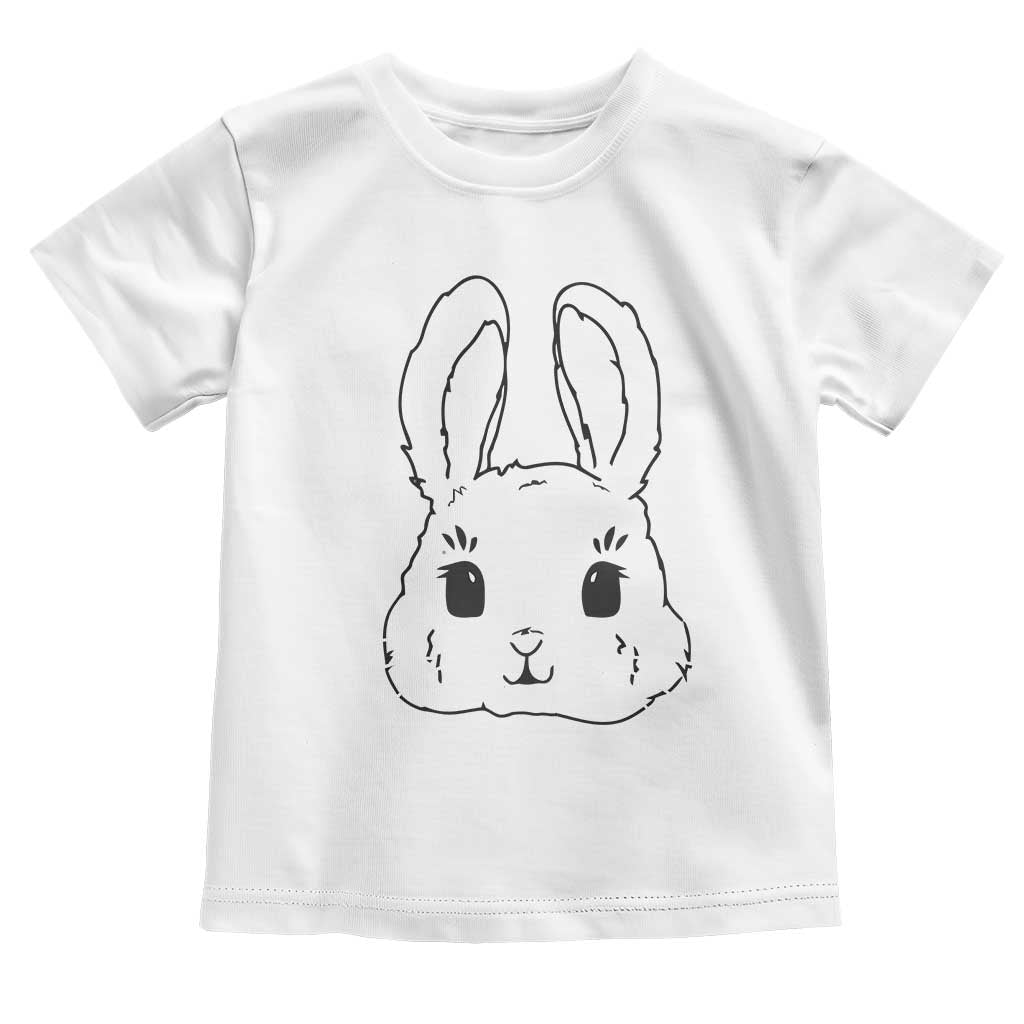Cute Bunny Toddler T Shirt Kawaii Rabbit Happy Easter Day - Wonder Print Shop