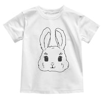 Cute Bunny Toddler T Shirt Kawaii Rabbit Happy Easter Day - Wonder Print Shop