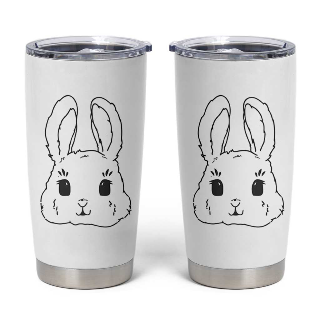 Cute Bunny Tumbler Cup Kawaii Rabbit Happy Easter Day - Wonder Print Shop
