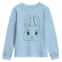 Cute Bunny Youth Sweatshirt Kawaii Rabbit Happy Easter Day - Wonder Print Shop