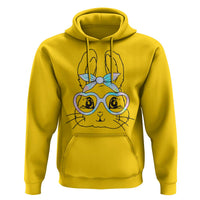 Girls Easter Bunny Hoodie Rabbit Face Tie Dye Glasses Happy Easter Day - Wonder Print Shop
