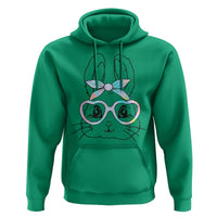 Girls Easter Bunny Hoodie Rabbit Face Tie Dye Glasses Happy Easter Day - Wonder Print Shop