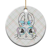 Girls Easter Bunny Ceramic Ornament Rabbit Face Tie Dye Glasses Happy Easter Day - Wonder Print Shop