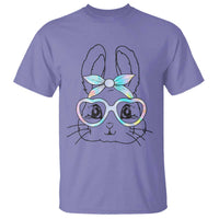 Girls Easter Bunny T Shirt Rabbit Face Tie Dye Glasses Happy Easter Day - Wonder Print Shop