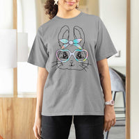 Girls Easter Bunny T Shirt For Women Rabbit Face Tie Dye Glasses Happy Easter Day - Wonder Print Shop