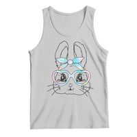 Girls Easter Bunny Tank Top Rabbit Face Tie Dye Glasses Happy Easter Day - Wonder Print Shop