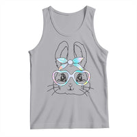 Girls Easter Bunny Tank Top Rabbit Face Tie Dye Glasses Happy Easter Day - Wonder Print Shop