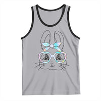 Girls Easter Bunny Tank Top Rabbit Face Tie Dye Glasses Happy Easter Day - Wonder Print Shop