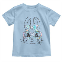 Girls Easter Bunny Toddler T Shirt Rabbit Face Tie Dye Glasses Happy Easter Day - Wonder Print Shop