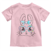Girls Easter Bunny Toddler T Shirt Rabbit Face Tie Dye Glasses Happy Easter Day - Wonder Print Shop