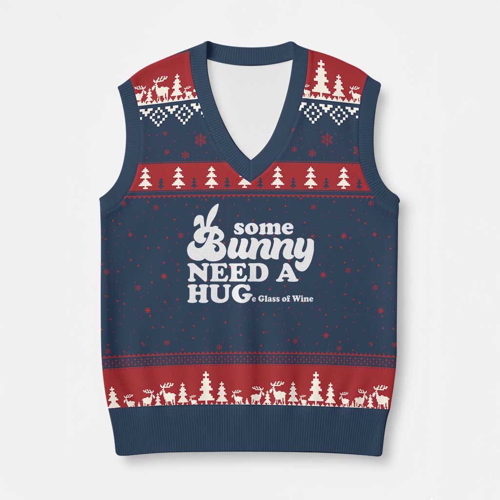 Easter V-Neck Knit Sweater Vest Funny Adult Humor Inappropriate Drinking Gift - Wonder Print Shop
