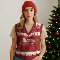 Easter V-Neck Knit Sweater Vest Funny Adult Humor Inappropriate Drinking Gift - Wonder Print Shop