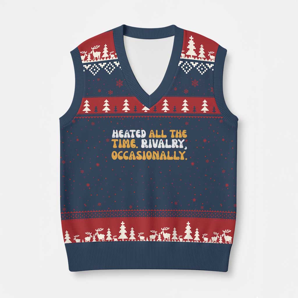Heated All The time Rivalry Occasionally V-Neck Knit Sweater Vest