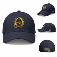 Pirate Lovers Baseball Cap Vintage Golden Pirate Ship Skull Graphic