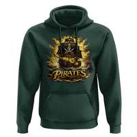 Pirate Lovers Hoodie Vintage Golden Pirate Ship Skull Graphic